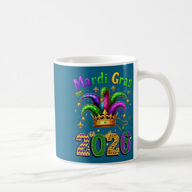Happy Mardi Gras 2026 Jester Hat Men Women Kid Car Kaffeetasse (Rechts)