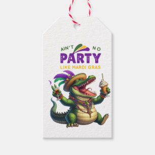 Happy Mardi Gras Alligator Geschenkanhänger