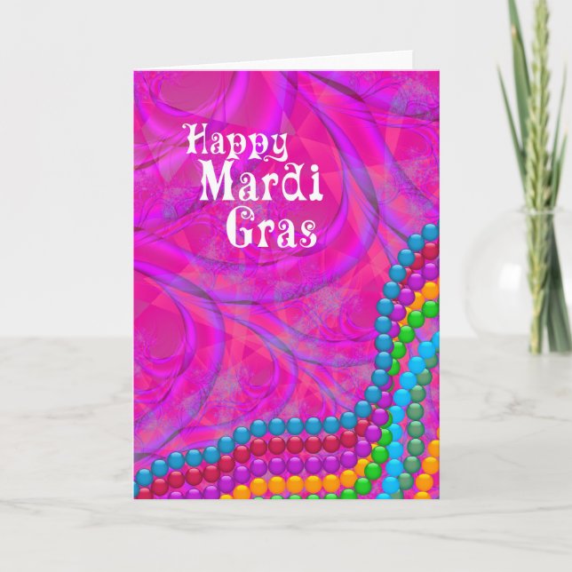 Happy Mardi Gras Card Karte (Vorderseite)