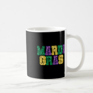 Happy Mardi Gras Carnival Fat Dienstag Lilie Kaffeetasse