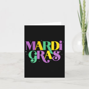 Happy Mardi Gras Carnival Fat Dienstag Lilie Karte