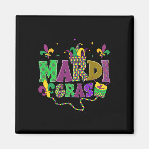Happy Mardi Gras Carnival Fat Dienstag Lilie Magnet