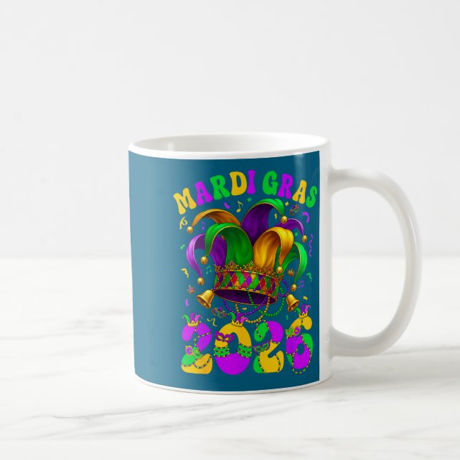 Happy Mardi Gras Carnival Mardi Gras 2026 Jester M Kaffeetasse (Rechts)
