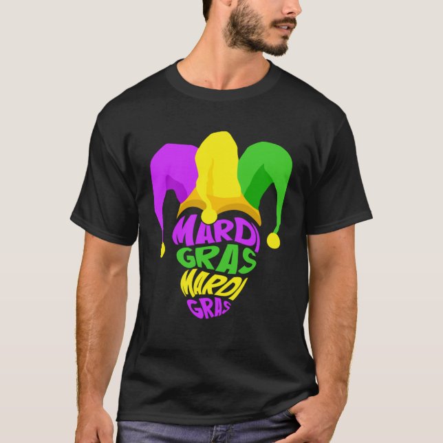 Happy Mardi Gras Day Party Hat Women T-Shirt (Vorderseite)