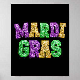 Happy Mardi Gras Fat Dienstag Karneval Festival Pa Poster