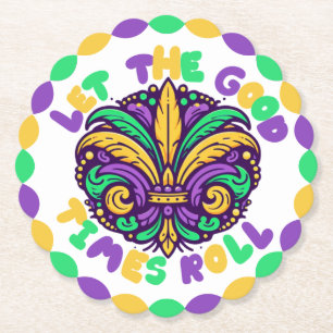 Happy Mardi Gras fleur-de-lis Untersetzer