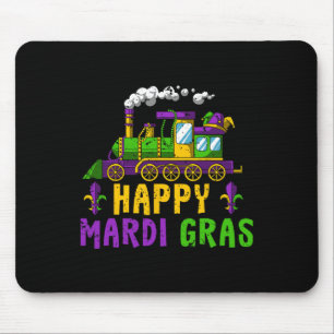 Happy Mardi Gras Jester Train Carnival Parade Teil Mousepad
