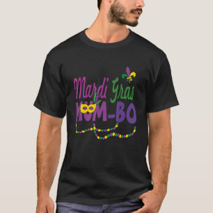 Happy Mardi Gras Mum Bo Funny Karneval Maske Beade T-Shirt