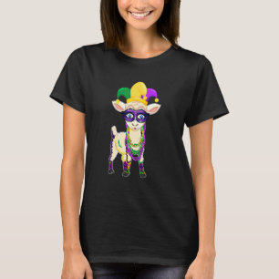 Happy Mardi Gras Niedlich Sheep Wearing Beads Jest T-Shirt