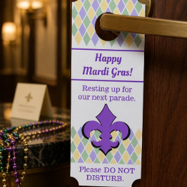 Happy Mardi Gras | PERSONALISIERT Türanhänger