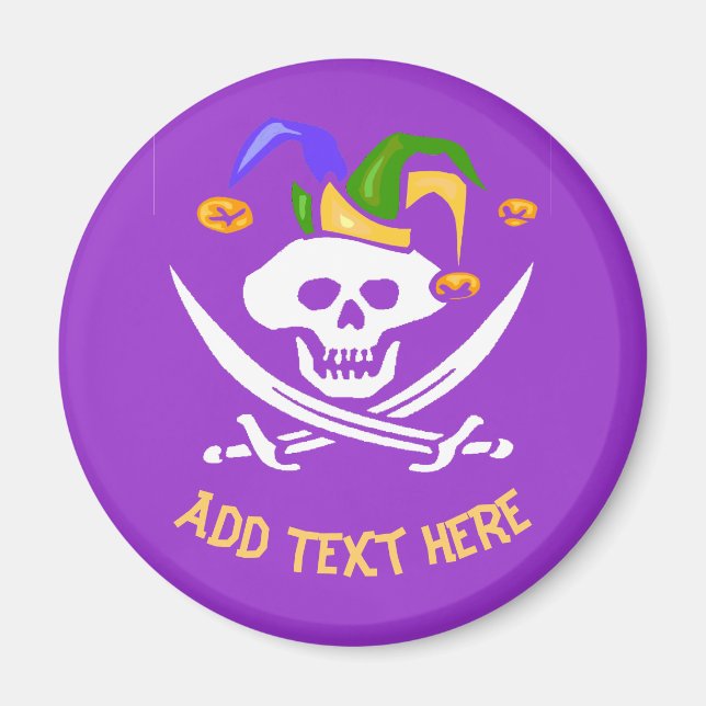 Happy Mardi Gras Pirate Magnet (Vorne)