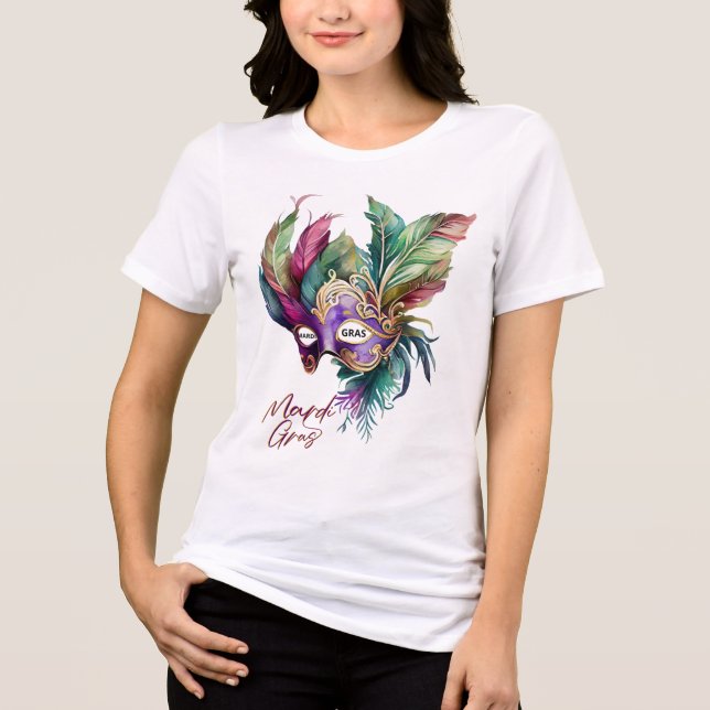 Happy Mardi Gras T - Shirt für Frauen (Vorderseite)