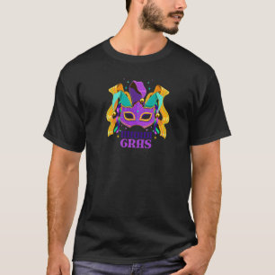 Happy Mardi Gras Y`all Mardi Gras Mask Shrove Tues T-Shirt