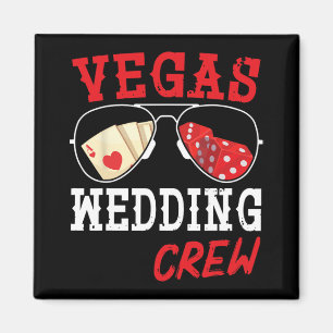 Happy Marry Bride Groom Ehemann und Ehefrau Vegas Magnet