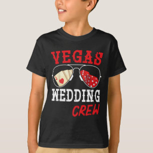 Happy Marry Bride Groom Ehemann und Ehefrau Vegas  T-Shirt