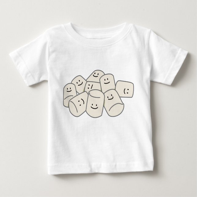 Happy Marshmallow Buddies klebrig puff Freund süße Baby T-shirt (Vorderseite)