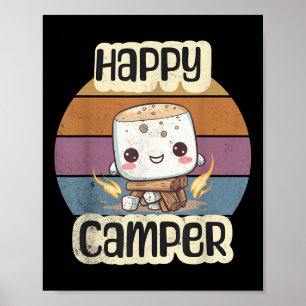 Happy Marshmallow Camper Niedlich Girls Kinder Cam Poster