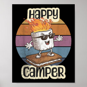 Happy Marshmallow Camper Niedlich Girls Kinder Cam Poster