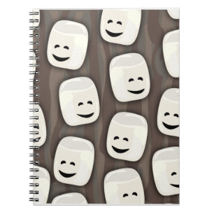 Happy Marshmallow Friends Pattern Notizblock