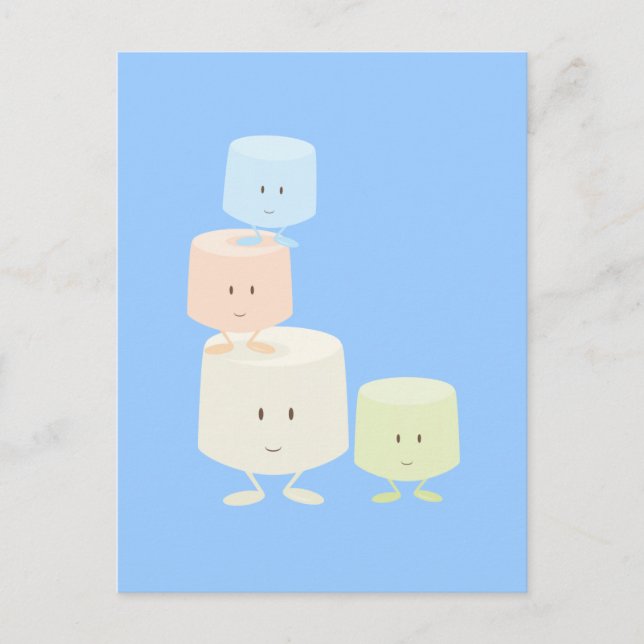 Happy marshmallows postkarte (Vorderseite)