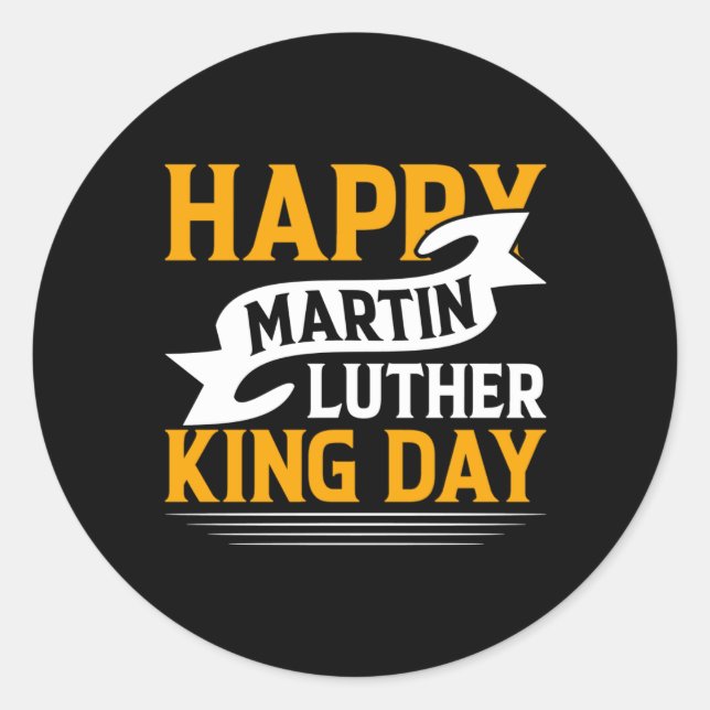 Happy Martin Luther King Day Sticker (Vorderseite)
