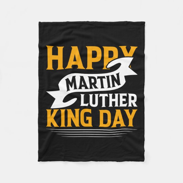 Happy Martin Luther King Day Sticker Fleecedecke (Vorderseite)