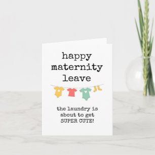 Happy Maternity Verlass Card, Niedlich Baby Wäsche Karte