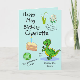 Happy May Birthday Folded Grußkarte Karte
