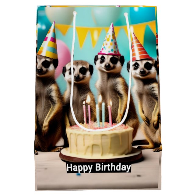 Happy Meerkat Birthday, Mittlere Geschenktüte (Rückseite)