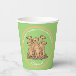 Happy meerkat Cartoon Pappbecher