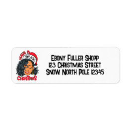 Happy Melanin Christmas Merry X-mas Black Sista