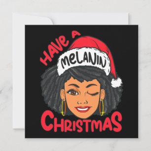 Happy Melanin Christmas Merry X-mas Black Sista Einladung