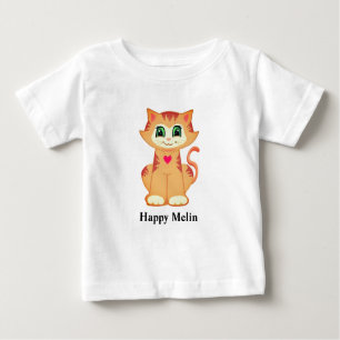 Happy Melin Ginger Kitty Cat Baby T-shirt