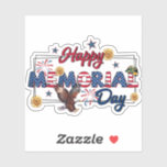 Happy Memorial Day Aufkleber<br><div class="desc">Happy Memorial Day</div>