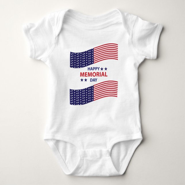 Happy Memorial Day Baby Strampler (Vorderseite)