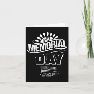 Happy Memorial Day Danke für Ihr Geschenk Karte