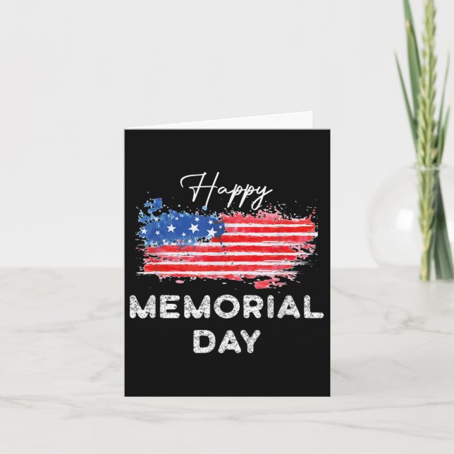 Happy Memorial Day Elegantes Design Karte (Vorderseite)