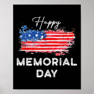 Happy Memorial Day Elegantes Design Poster