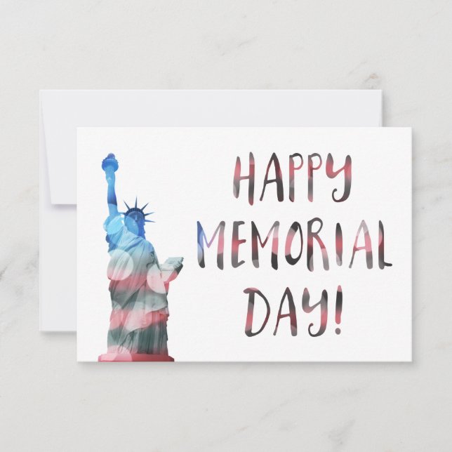 Happy Memorial Day (liberty bokeh) Einladung (Vorderseite)