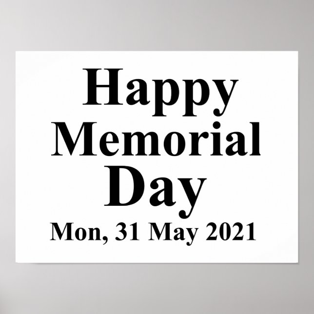 Happy Memorial Day Poster (Vorne)