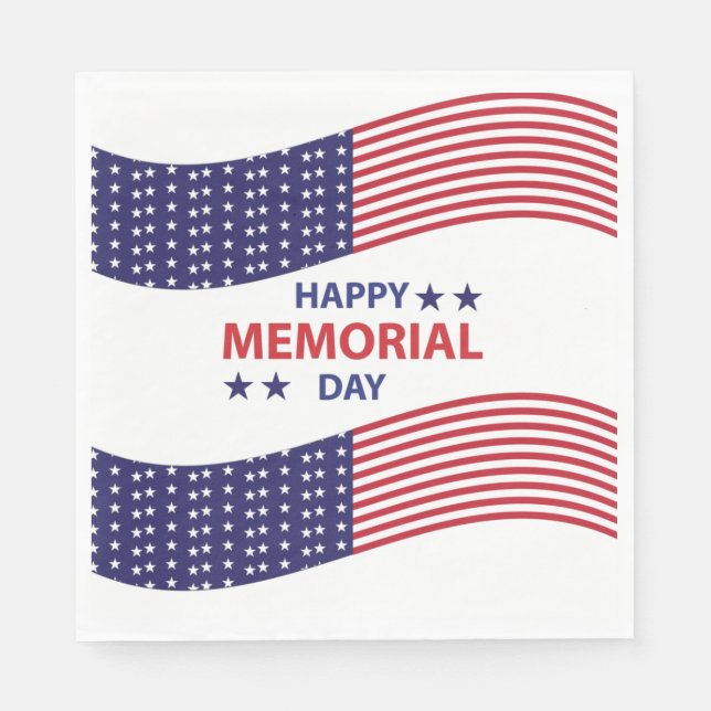 Happy Memorial Day Serviette (Vorderseite)