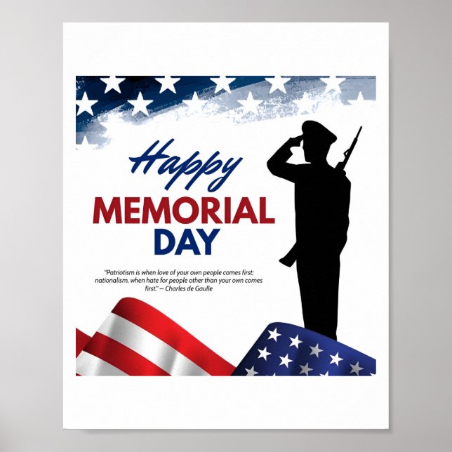 Happy Memorial Day Us Poster (Vorne)