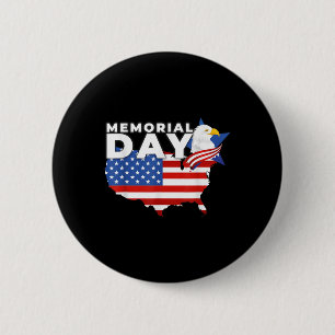 Happy Memorial Day Usa Flag Honorar 4. Juli Button