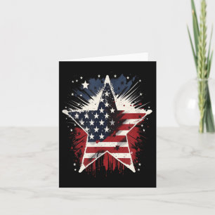 Happy Memorial Day Veteran American US Star Flag Karte