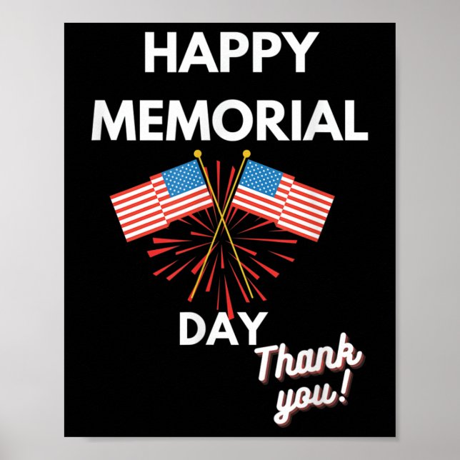 Happy Memorial Day Veterans Poster (Vorne)