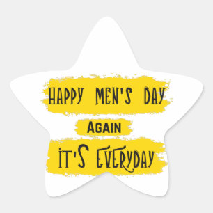 Happy Men's Day Stern-Aufkleber