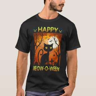 Happy Meow O N Halloween Kostüm Schwarze Katze Beä T-Shirt