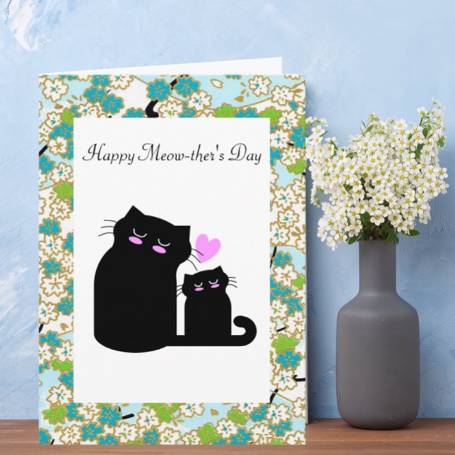 Happy Meow-ther's Day Custom Mother's Day Card Karte (Von Creator hochgeladen)