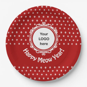 'Happy Meow Year' Cat Business Pappteller