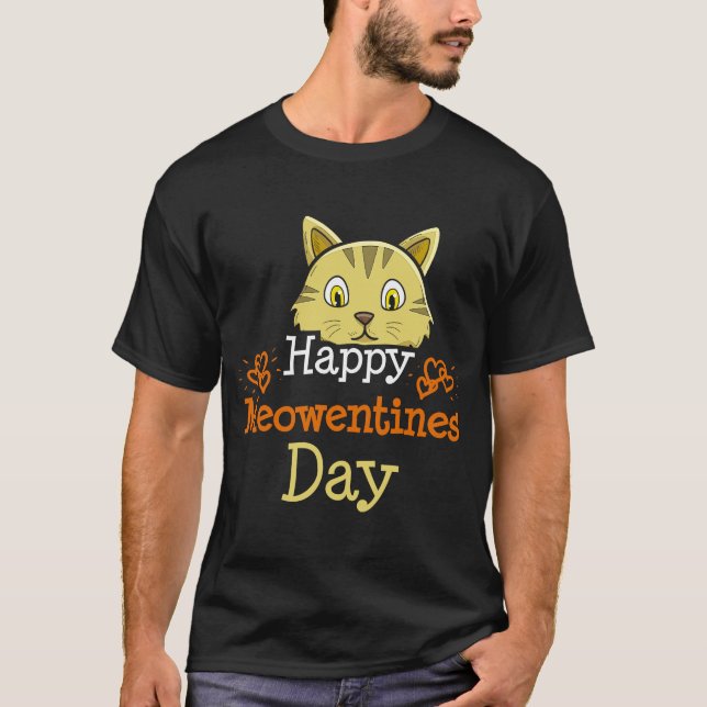 Happy Meowentines Day Cat Breeder Paw Liebe Valent T-Shirt (Vorderseite)